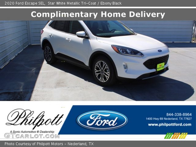 2020 Ford Escape SEL in Star White Metallic Tri-Coat