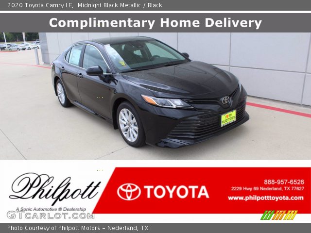 2020 Toyota Camry LE in Midnight Black Metallic