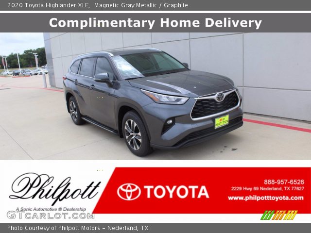 2020 Toyota Highlander XLE in Magnetic Gray Metallic