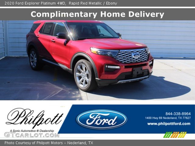 2020 Ford Explorer Platinum 4WD in Rapid Red Metallic