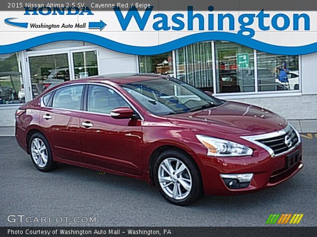 2015 Nissan Altima 2.5 SV in Cayenne Red