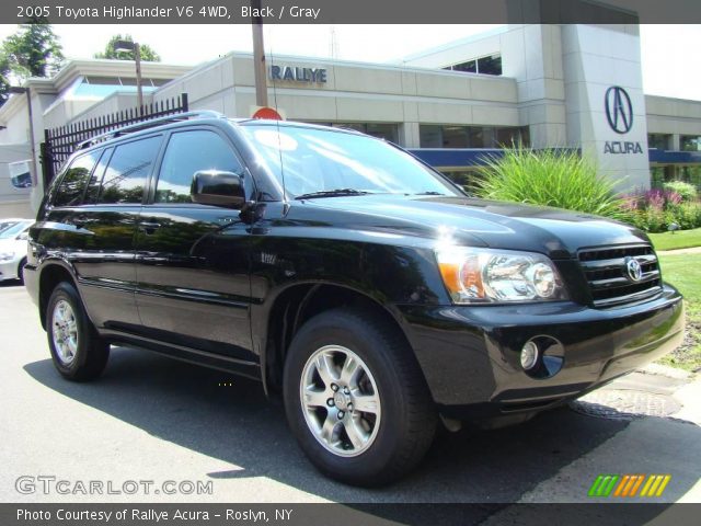 2005 Toyota Highlander V6 4WD in Black
