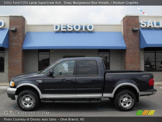 2001 Ford F150 Lariat SuperCrew 4x4 in Deep Wedgewood Blue Metallic