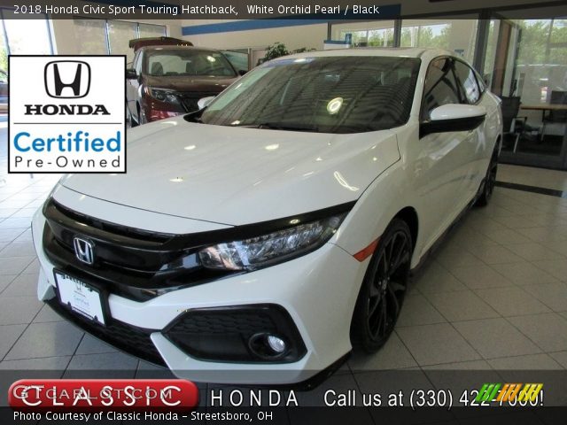 2018 Honda Civic Sport Touring Hatchback in White Orchid Pearl