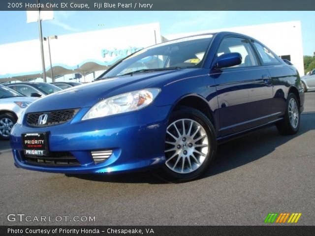 2005 Honda Civic EX Coupe in Fiji Blue Pearl