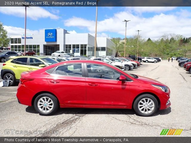 2020 Hyundai Accent SEL in Pomegranate Red