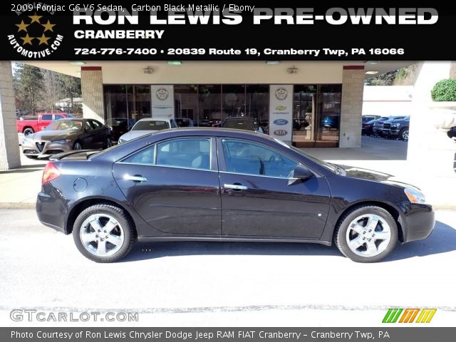 2009 Pontiac G6 V6 Sedan in Carbon Black Metallic