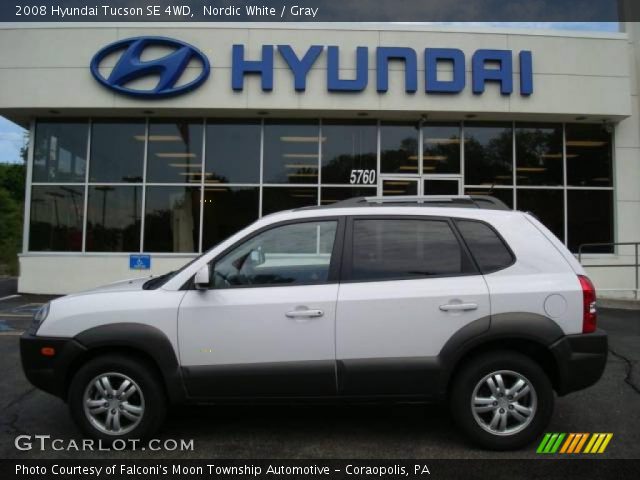 2008 Hyundai Tucson SE 4WD in Nordic White