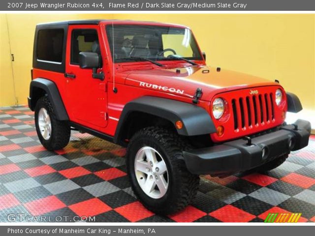 2007 Jeep Wrangler Rubicon 4x4 in Flame Red