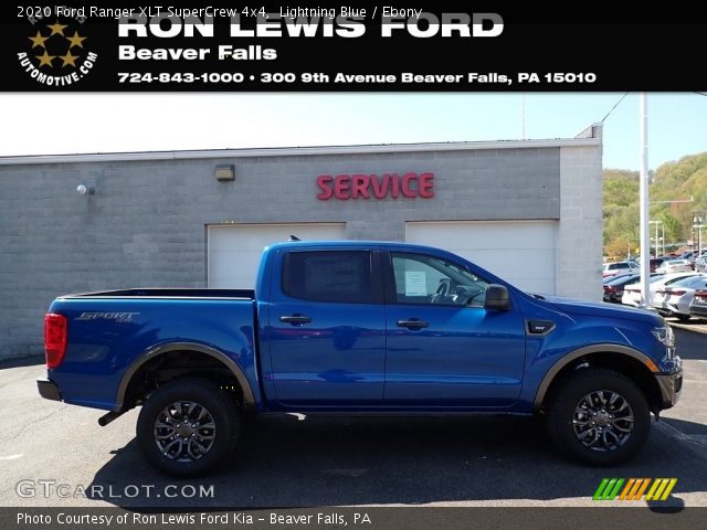 2020 Ford Ranger XLT SuperCrew 4x4 in Lightning Blue