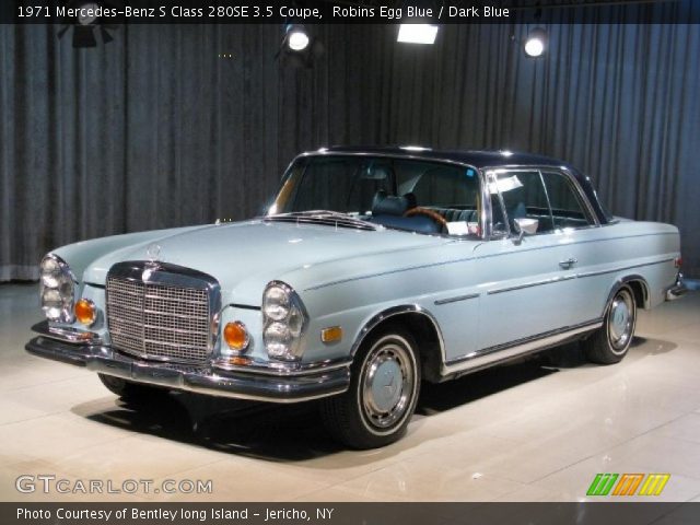 1971 Mercedes-Benz S Class 280SE 3.5 Coupe in Robins Egg Blue