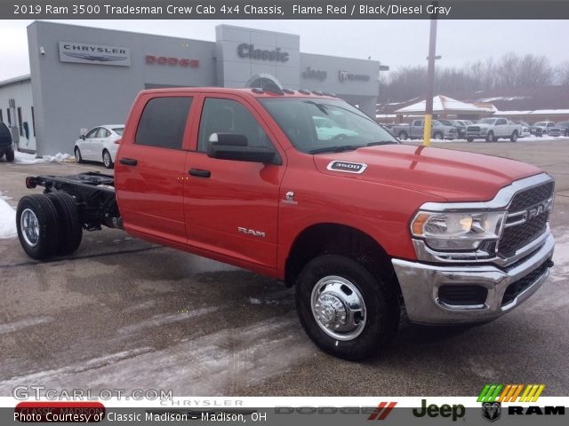 2019 Ram 3500 Tradesman Crew Cab 4x4 Chassis in Flame Red