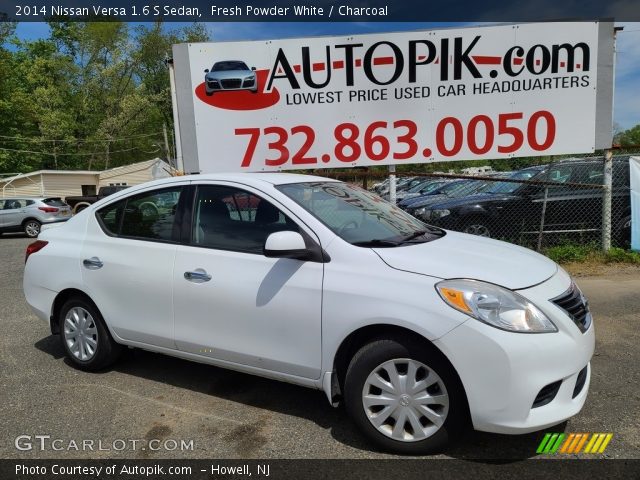 2014 Nissan Versa 1.6 S Sedan in Fresh Powder White