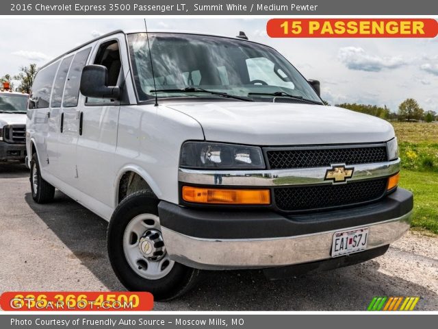 2016 Chevrolet Express 3500 Passenger LT in Summit White