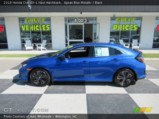2019 Honda Civic EX-L Navi Hatchback in Agean Blue Metallic