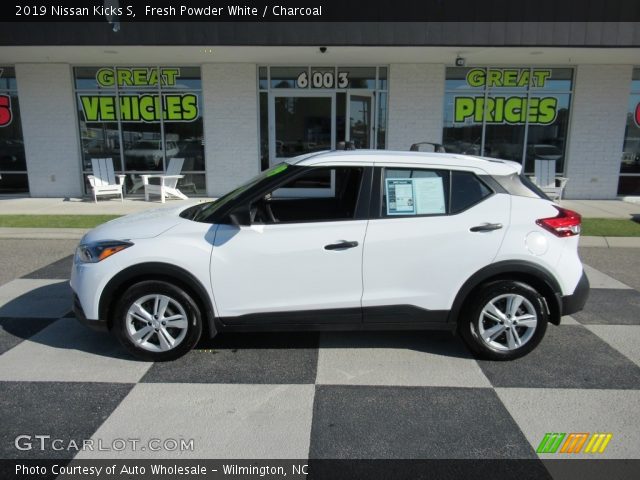 2019 Nissan Kicks S in Fresh Powder White