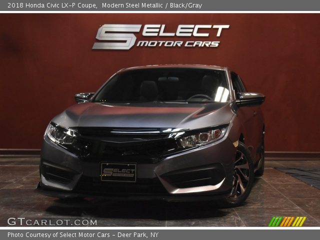 2018 Honda Civic LX-P Coupe in Modern Steel Metallic