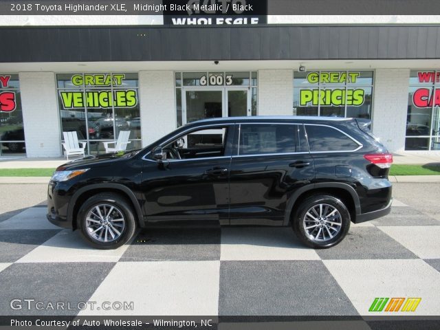 2018 Toyota Highlander XLE in Midnight Black Metallic