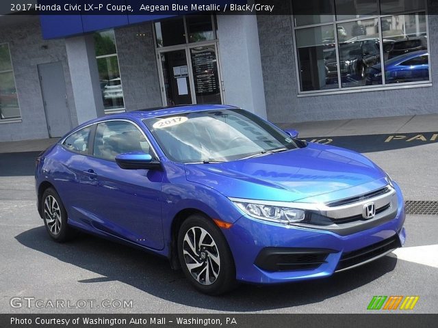 2017 Honda Civic LX-P Coupe in Aegean Blue Metallic