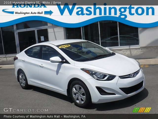 2016 Hyundai Elantra SE in White