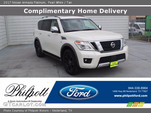 2017 Nissan Armada Platinum in Pearl White