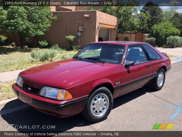1989 Ford Mustang LX 5.0 Coupe in Cabernet Red Metallic