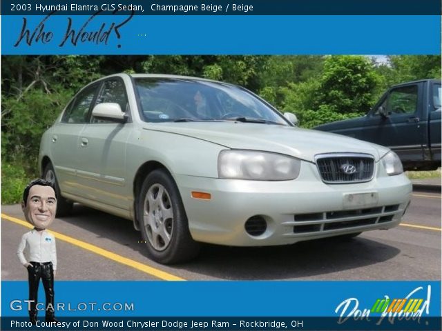 2003 Hyundai Elantra GLS Sedan in Champagne Beige