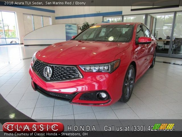 2018 Acura TLX Sedan in San Marino Red