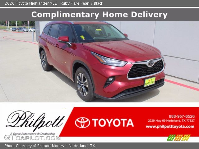 2020 Toyota Highlander XLE in Ruby Flare Pearl