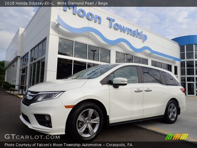 2018 Honda Odyssey EX-L in White Diamond Pearl