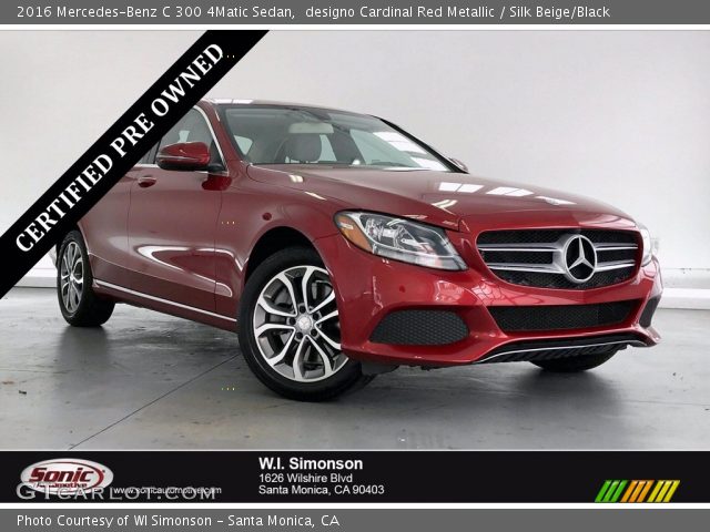 2016 Mercedes-Benz C 300 4Matic Sedan in designo Cardinal Red Metallic