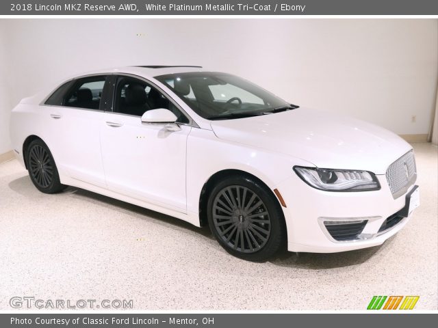 2018 Lincoln MKZ Reserve AWD in White Platinum Metallic Tri-Coat