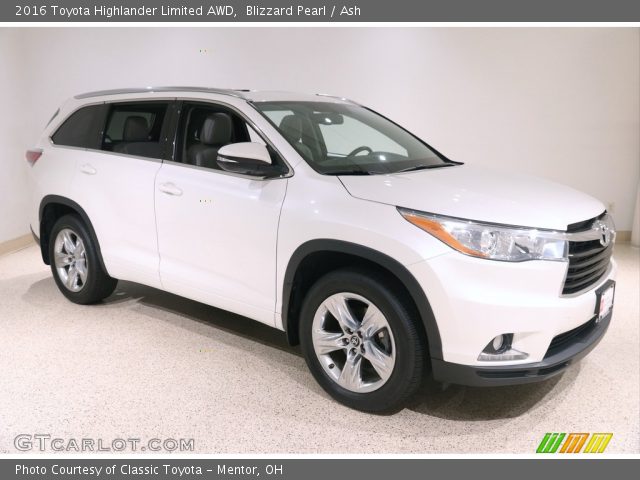 2016 Toyota Highlander Limited AWD in Blizzard Pearl