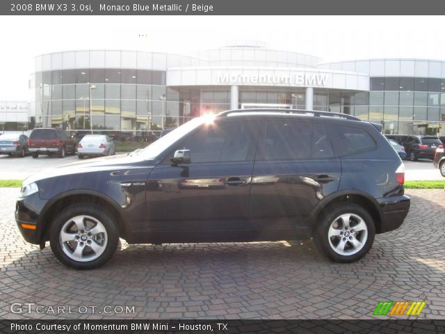 2008 BMW X3 3.0si in Monaco Blue Metallic