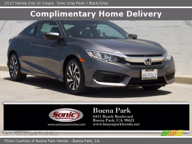 2017 Honda Civic LX Coupe in Sonic Gray Pearl