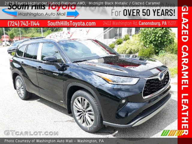 2020 Toyota Highlander Hybrid Platinum AWD in Midnight Black Metallic