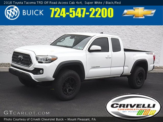 2018 Toyota Tacoma TRD Off Road Access Cab 4x4 in Super White