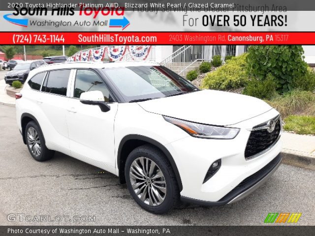 2020 Toyota Highlander Platinum AWD in Blizzard White Pearl