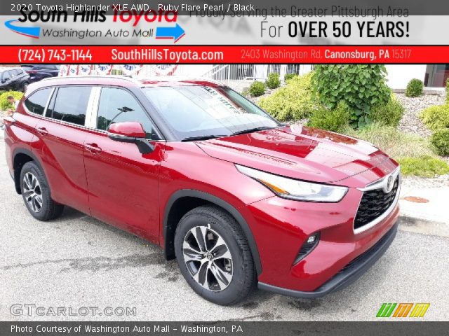 2020 Toyota Highlander XLE AWD in Ruby Flare Pearl