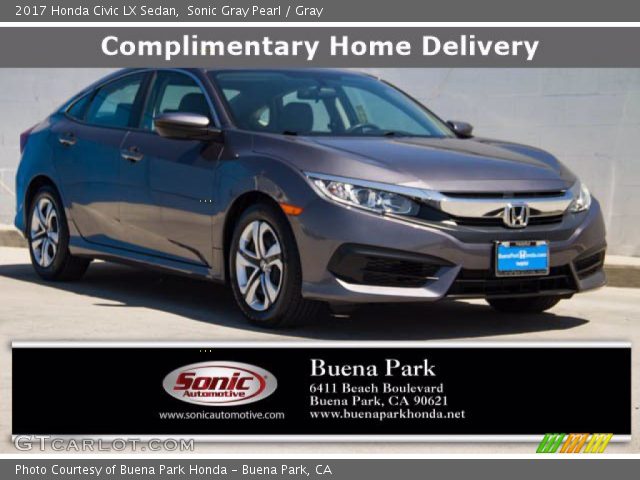 2017 Honda Civic LX Sedan in Sonic Gray Pearl