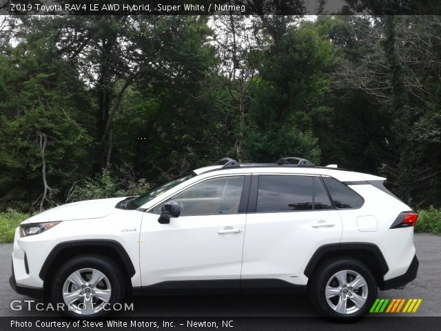 2019 Toyota RAV4 LE AWD Hybrid in Super White