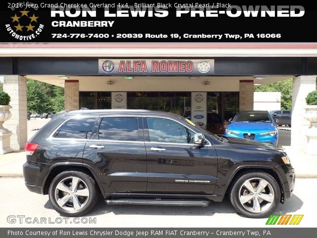 2016 Jeep Grand Cherokee Overland 4x4 in Brilliant Black Crystal Pearl