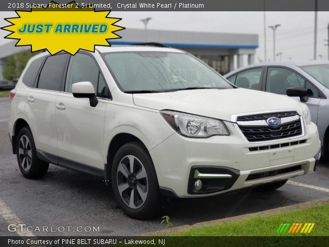 2018 Subaru Forester 2.5i Limited in Crystal White Pearl