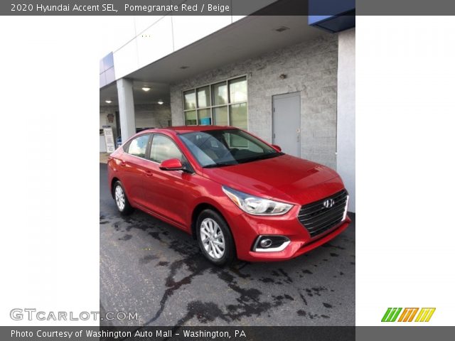 2020 Hyundai Accent SEL in Pomegranate Red