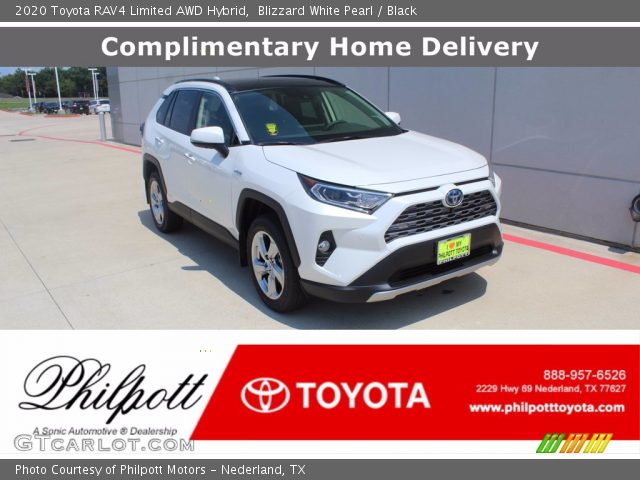 2020 Toyota RAV4 Limited AWD Hybrid in Blizzard White Pearl