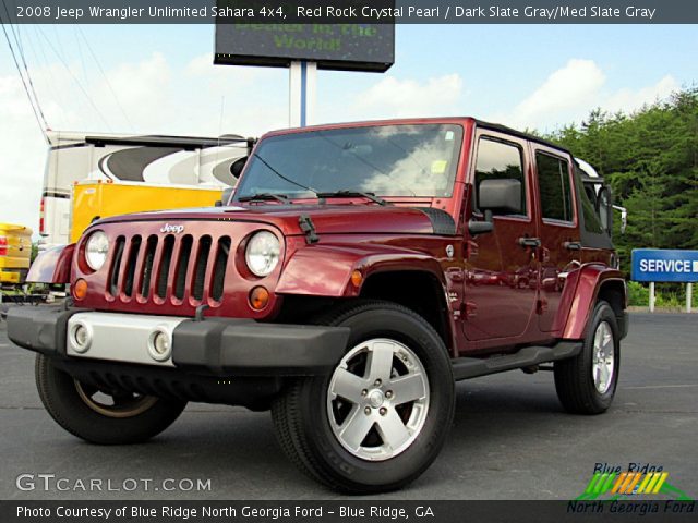 2008 Jeep Wrangler Unlimited Sahara 4x4 in Red Rock Crystal Pearl