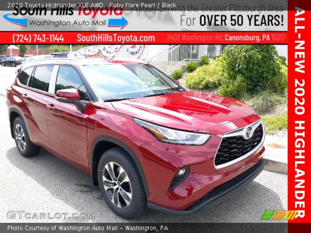 2020 Toyota Highlander XLE AWD in Ruby Flare Pearl