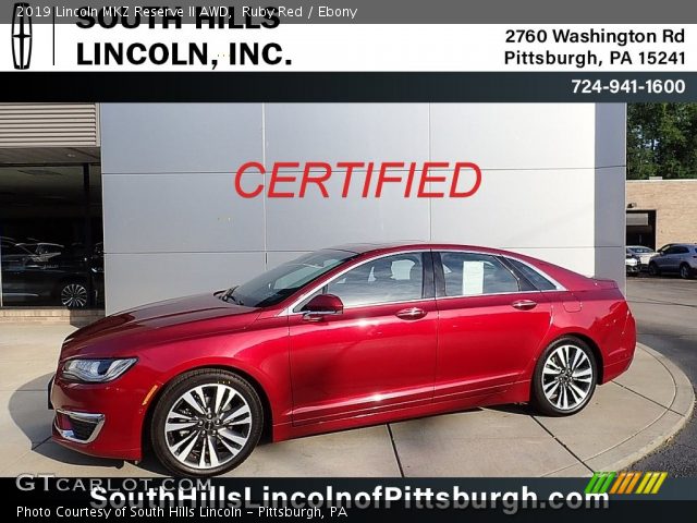 2019 Lincoln MKZ Reserve II AWD in Ruby Red