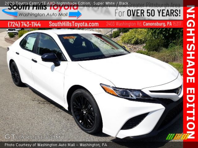 2020 Toyota Camry SE AWD Nightshade Edition in Super White