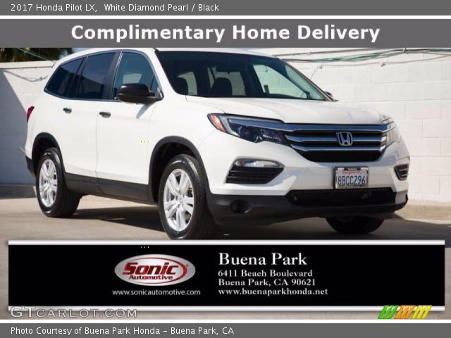 2017 Honda Pilot LX in White Diamond Pearl